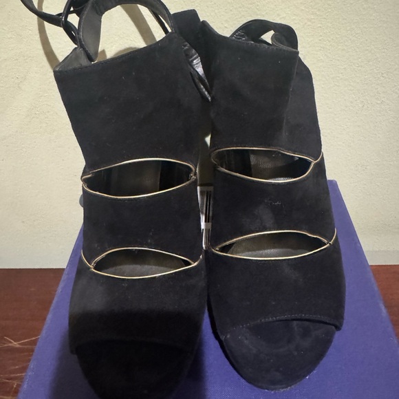 Stuart Weitzman Shoes - Stuart Weitzman Black Cutout Heels